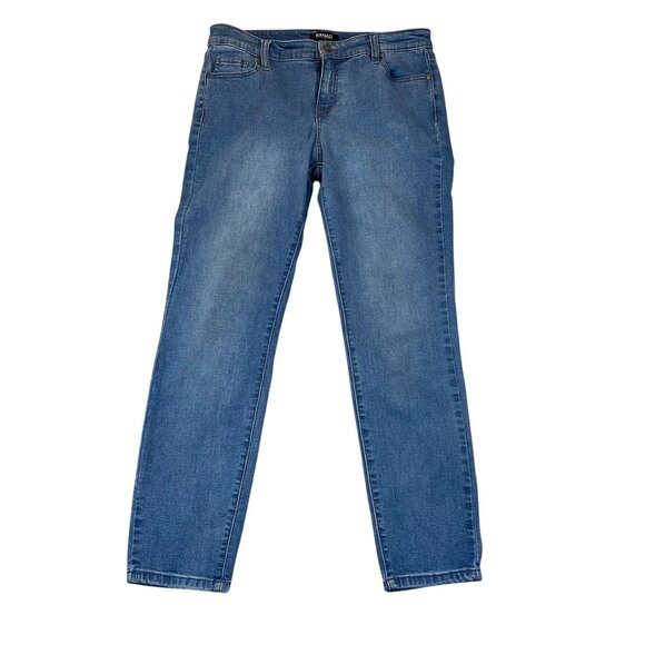 Buffalo Womens Jeans 10/30 Blue Denim Mid-Rise Stretch Straight Ankle Grazer - Picture 1 of 13